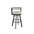 thumbnail image 1 of Amisco Browser 26 In. Swivel Counter Stool - Light Grey Polyester / Black Metal, 1 of 10