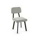 thumbnail image 1 of Amisco Clarkson Dining Chair - Pale Grey Beige Polyester / Dark Brown Metal, 1 of 2