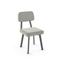 thumbnail image 1 of Amisco Clarkson Dining Chair - Pale Grey Beige Polyester / Dark Grey Metal, 1 of 2