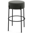 thumbnail image 1 of Amisco Clovis 26 In. Counter Stool - Charcoal Grey Polyester / Black Metal, 1 of 7
