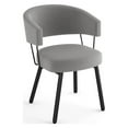 thumbnail image 1 of Amisco Corey Dining Chair - Grey Polyester / Black Metal, 1 of 2