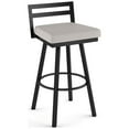 thumbnail image 1 of Amisco Derek 30 In. Swivel Bar Stool - Light Grey Polyester / Black Metal, 1 of 9