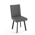 thumbnail image 1 of Amisco Elmira Dining Chair - Grey Woven Fabric / Black Metal, 1 of 9