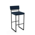 thumbnail image 1 of Amisco Everly 30 In. Bar Stool - Blue Polyurethane / Black Metal, 1 of 9
