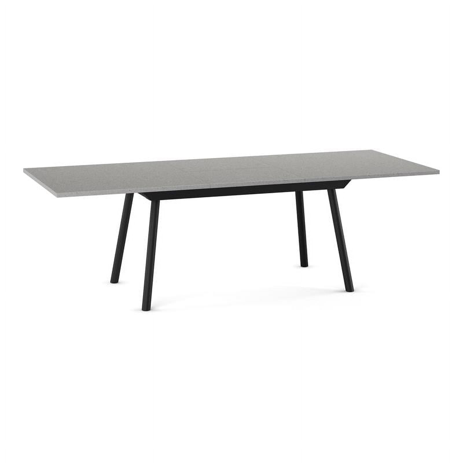 Amisco Faber Thermo Fused Laminate Wood and Metal Dining Table in Black/Gray