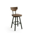 thumbnail image 1 of Amisco Ferguson 26 In. Swivel Counter Stool - Light Brown Distressed Wood / Dark Grey Metal, 1 of 2