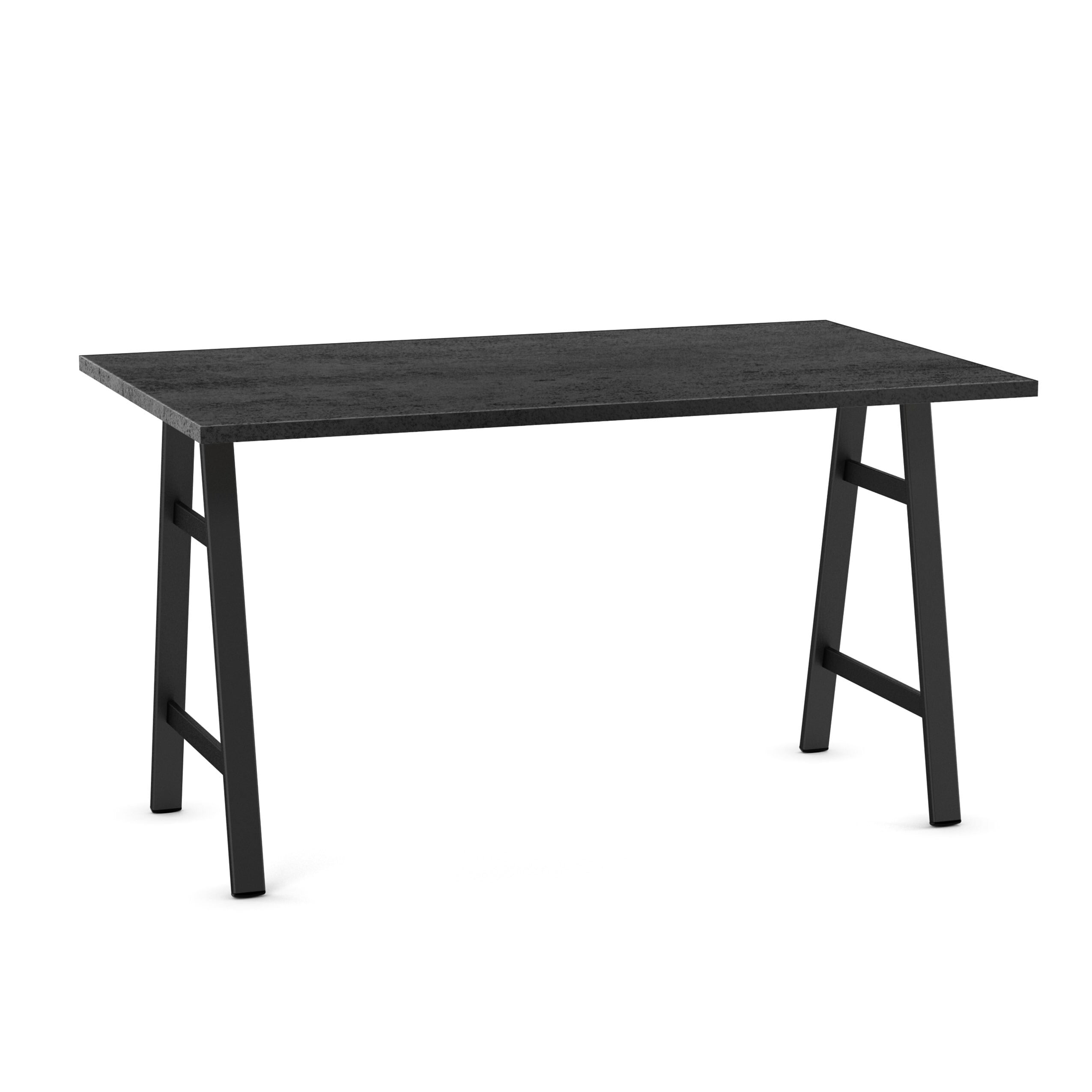 Amisco Fowler 54" Dining Table Basalt TFL / Black Metal