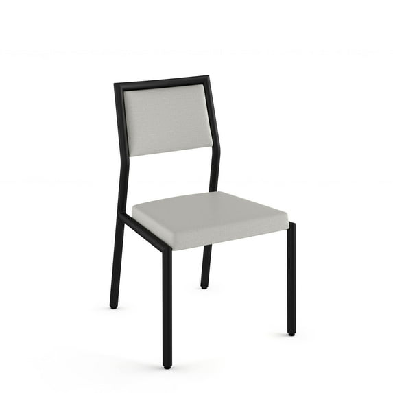 Amisco Jacob Dining Chair Light Grey Polyester / Black Metal