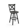 thumbnail image 1 of Amisco Jasper 30 In. Swivel Bar Stool - Grey Distressed Wood / Black Metal, 1 of 10