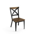 thumbnail image 1 of Amisco Jasper Dining Chair - Light Brown Distressed Wood / Black Metal, 1 of 9