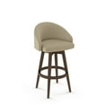 thumbnail image 1 of Amisco Keaton 30 in. Swivel Bar Stool - Beige Fabric / Brown Wood, 1 of 6