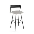 thumbnail image 1 of Amisco Ludwig 26 In. Swivel Counter Stool - Light Grey Polyester / Black Metal, 1 of 9