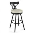 thumbnail image 1 of Amisco Mapleton 31" Swivel Stool - Light Beige P.V.C./Black Metal, 1 of 9