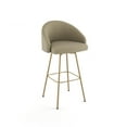 thumbnail image 1 of Amisco Nelly 26 In. Swivel Counter Stool - Beige Fabric / Golden Metal, 1 of 9