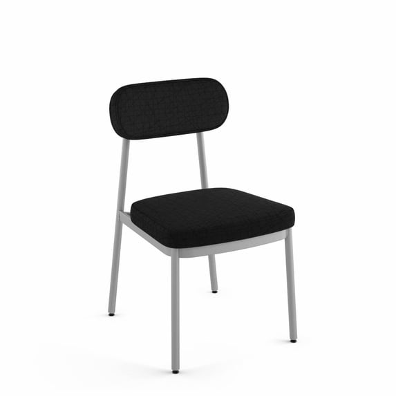 Amisco Orly Dining Chair - Grey Beige Fabric/Black