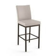 thumbnail image 1 of Amisco Perry 26 In. Counter Stool - Cream Faux Leather / Dark Brown Metal, 1 of 9