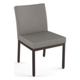 thumbnail image 1 of Amisco Perry Dining Chair - Taupe Grey Faux Leather / Dark Brown Metal (Set of 2), 1 of 9