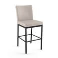thumbnail image 1 of Amisco Perry Plus 30 In. Bar Stool - Cream Faux Leather / Black Metal, 1 of 9