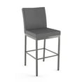 thumbnail image 1 of Amisco Perry Plus 30 In. Bar Stool - Grey Woven Fabric / Metallic Grey Metal, 1 of 9