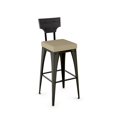 thumbnail image 1 of Amisco Rally 30 In. Bar Stool - Beige Fabric / Dark Grey Metal / Dark Grey Wood, 1 of 4