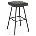thumbnail image 1 of Amisco Robin 26 In. Swivel Counter Stool - Charcoal Grey Polyester / Black Metal, 1 of 2