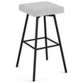 thumbnail image 1 of Amisco Robin 26 In. Swivel Counter Stool - Grey White Polyester / Black Metal, 1 of 2