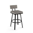 thumbnail image 1 of Amisco Staten 30 In. Swivel Bar Stool - Silver Grey Polyester / Black Metal, 1 of 9