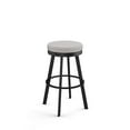 thumbnail image 1 of Amisco Swice 30 In. Swivel Bar Stool - Light Grey Polyester / Black Metal, 1 of 7