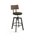 thumbnail image 1 of Amisco Symmetry Adjustable Stool - Dark Brown Grey Polyester / Dark Grey Metal / Brown Wood, 1 of 10