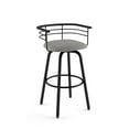thumbnail image 1 of Amisco Turbo 26 In. Swivel Counter Stool - Grey Polyester / Black Metal, 1 of 10