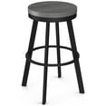 thumbnail image 1 of Amisco Warner 26 In. Swivel Counter Stool - Grey Distressed Wood / Black Metal, 1 of 6