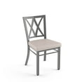thumbnail image 1 of Amisco Washington Dining Chair - Cream Faux Leather / Metallic Grey Metal, 1 of 9