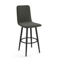 thumbnail image 1 of Amisco Watson 26 In. Swivel Counter Stool - Charcoal Grey Polyester / Black Metal, 1 of 9