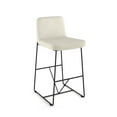 thumbnail image 1 of Amisco Winslet 26 In. Counter Stool - Light Beige PVC / Black Metal, 1 of 9