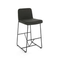 thumbnail image 1 of Amisco Winslet 30 In. Bar Stool - Charcoal Grey Polyester / Black Metal, 1 of 9