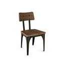 thumbnail image 1 of Amisco Woodland Dining Chair - Light Brown Distressed Wood / Dark Grey Metal (Set of 2), 1 of 2