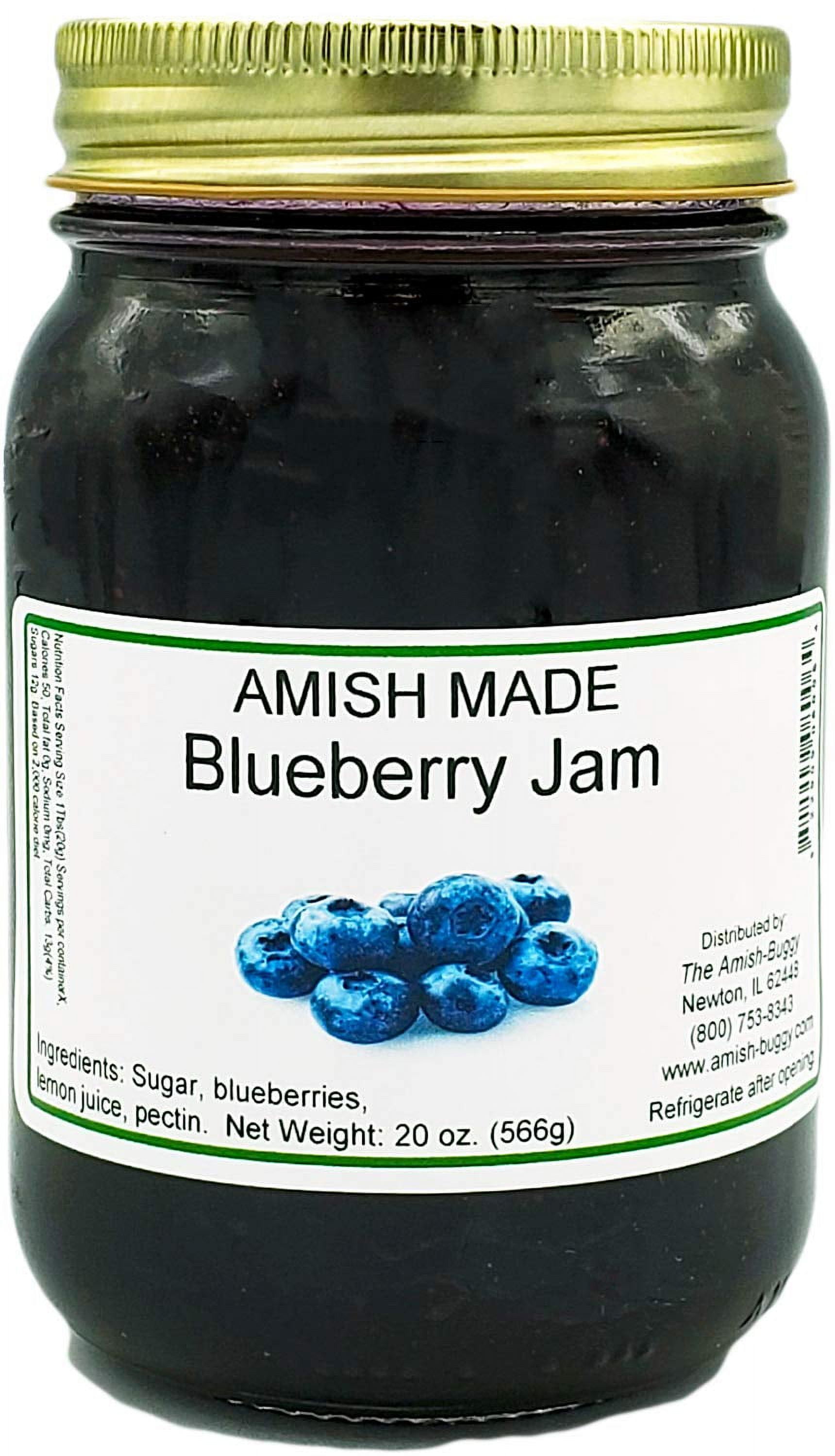 Amish Blueberry Jam Two 18 Oz Jars