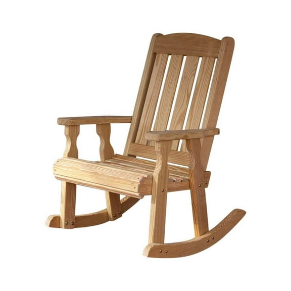 Amish Casual Heavy Duty 600 Lb Mission Treated Rocking Chair, Unfinished