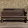 thumbnail image 1 of Amish Casual Heavy Duty 800 Lb Roll Back Pressure Treated Porch Glider with Cupholders, 4-Foot, Oak Stain, 1 of 9