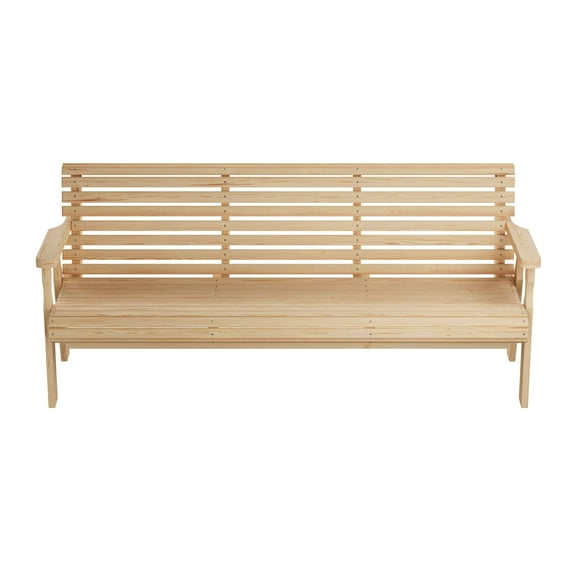 Amish Casual Heavy Duty Roll Back Outdoor Bench (6-foot, Unfinished)