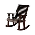 thumbnail image 1 of Amish Casual Heavy Duty Roll Back Wooden Outdoor Rocking Chair, Semi Solid Black Stain, 1 of 10