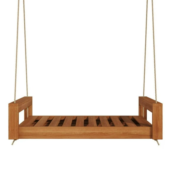 Amish Casual The Lancaster Amish Crafted Porch Daybed Swing, Made in The USA from Kiln Dried Pine (Cedar Stain, 5 Foot)