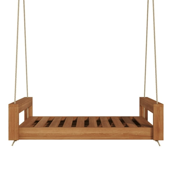 Amish Casual The Lancaster Amish Crafted Porch Daybed Swing, Made in The USA from Kiln Dried Pine (Cedar Stain, Twin)