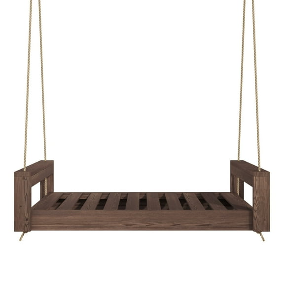 Amish Casual The Lancaster Amish Crafted Porch Daybed Swing, Made in The USA from Kiln Dried Pine (Oak Stain, 4 Foot)