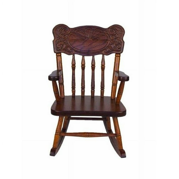 Amish Children Sunrise Rocking Chair, Cherry