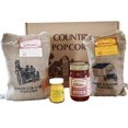 Amish Country Popcorn 4 lb Burlap Variety Set 2 lbs Medium White and 2 lbs Yellow Popcorn