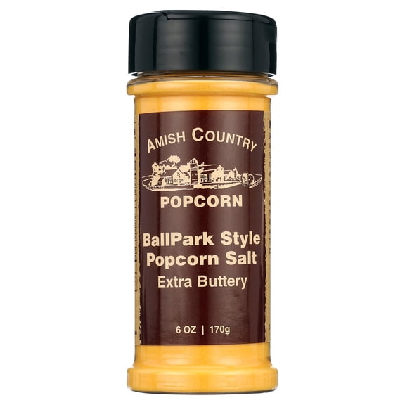 Amish Country Popcorn | Ballpark ButterSalt Popcorn Salt - 5.5 oz Bottle | Old Fashioned with Recipe Guide (6 oz Bottle)