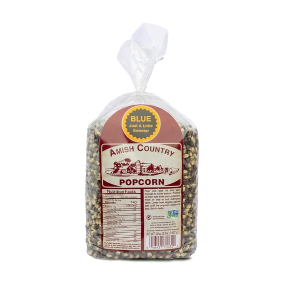 Amish Country Popcorn | ESF27 2 lbs Bag | Blue Popcorn Kernels | Old Fashioned, Non-GMO and Gluten Free (Blue - 2 lbs Bag)