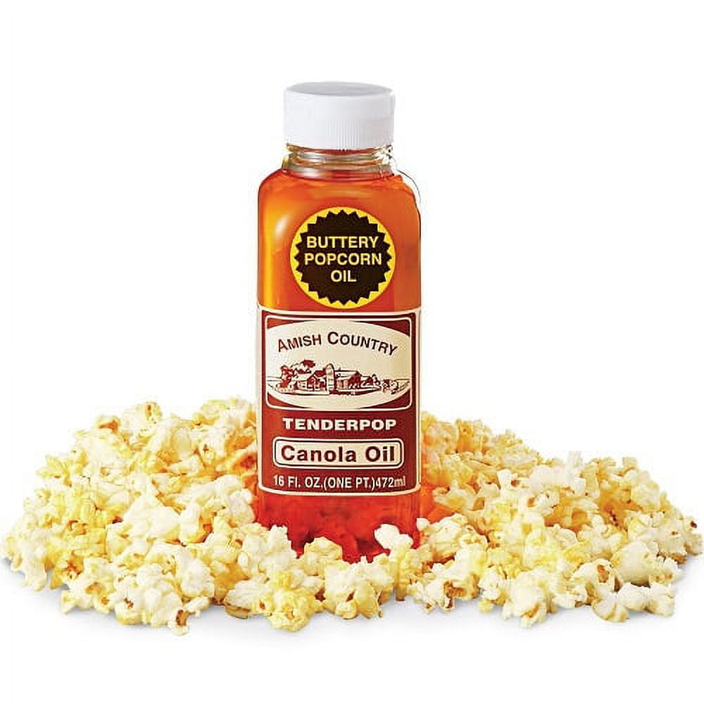 Amish Country Popcorn Butter Flavored Canola Oil 16 oz Old