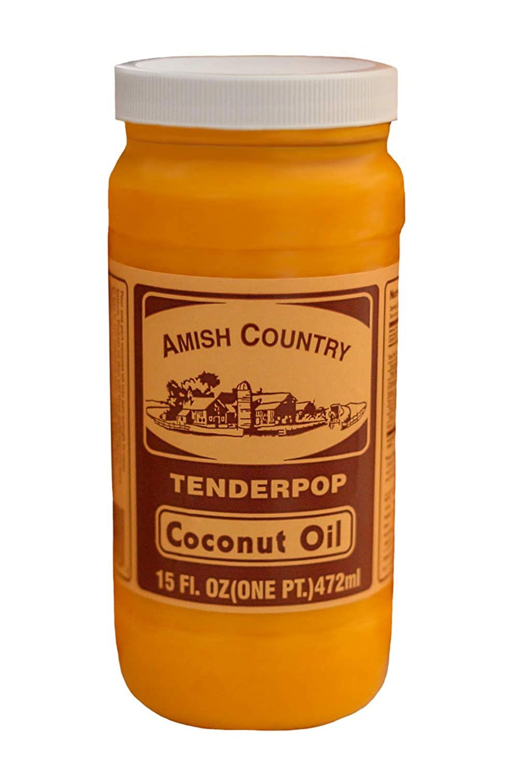 Amish Country Popcorn | Coconut Oil - 15 oz | Old Fashioned, Non-GMO and Gluten Free